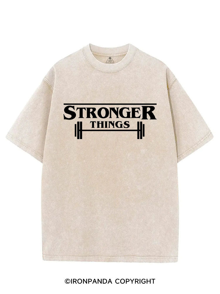 STRONGER THINGS VINTAGE GYM SHIRT