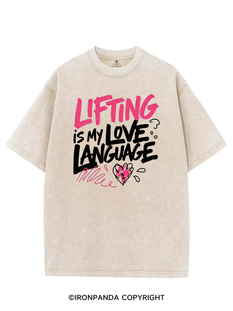 LIFTING IS MY LOVE LANGUAGE VINTAGE GYM SHIRT