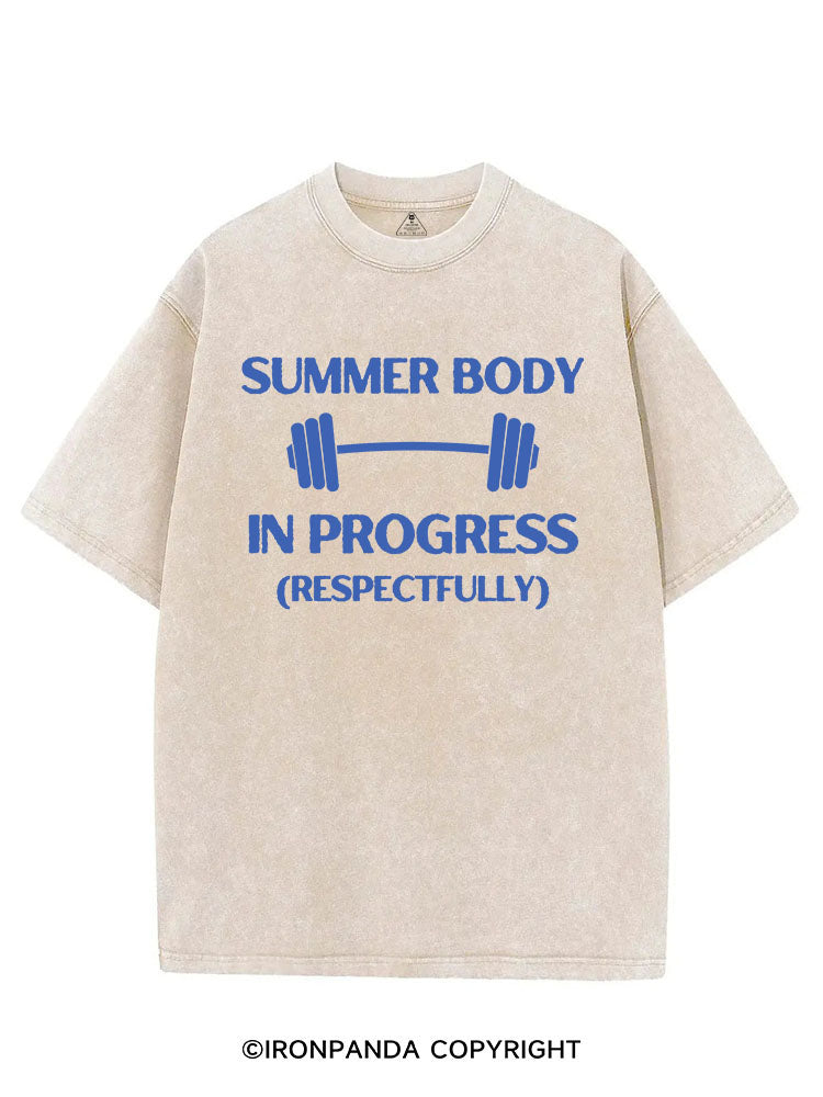 SUMMER BODY IN PROGRESS VINTAGE GYM SHIRT
