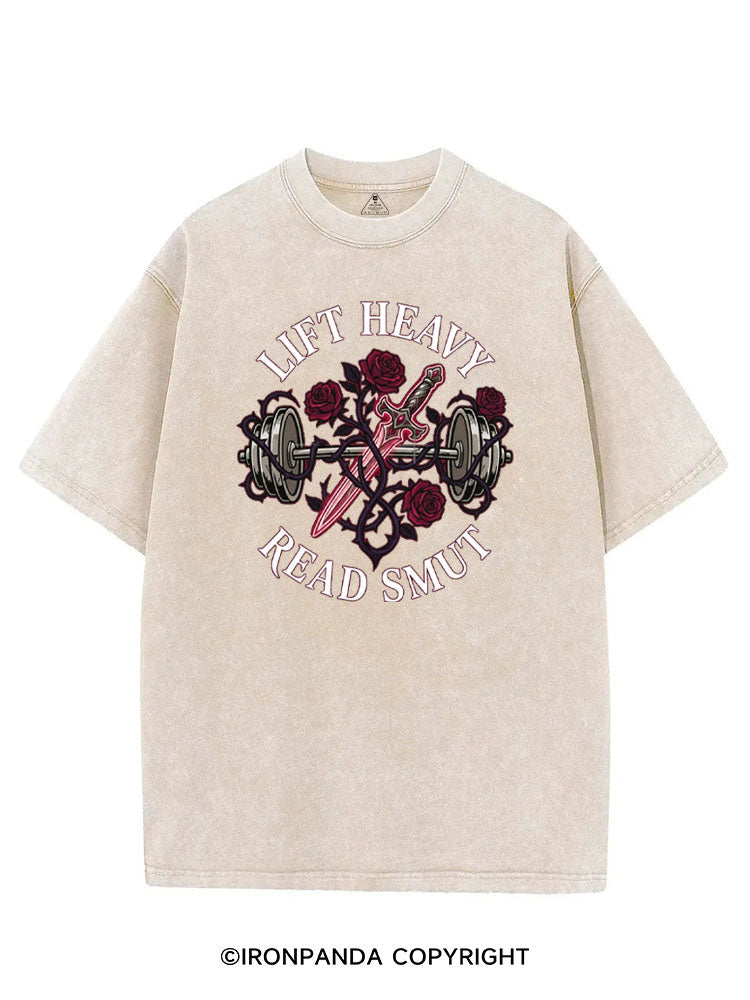LIFT HEAVY READ SMUT VINTAGE GYM SHIRT