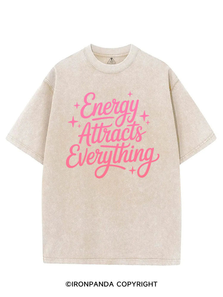 ENERGY ATTRACTS EVERYTHING VINTAGE GYM SHIRT
