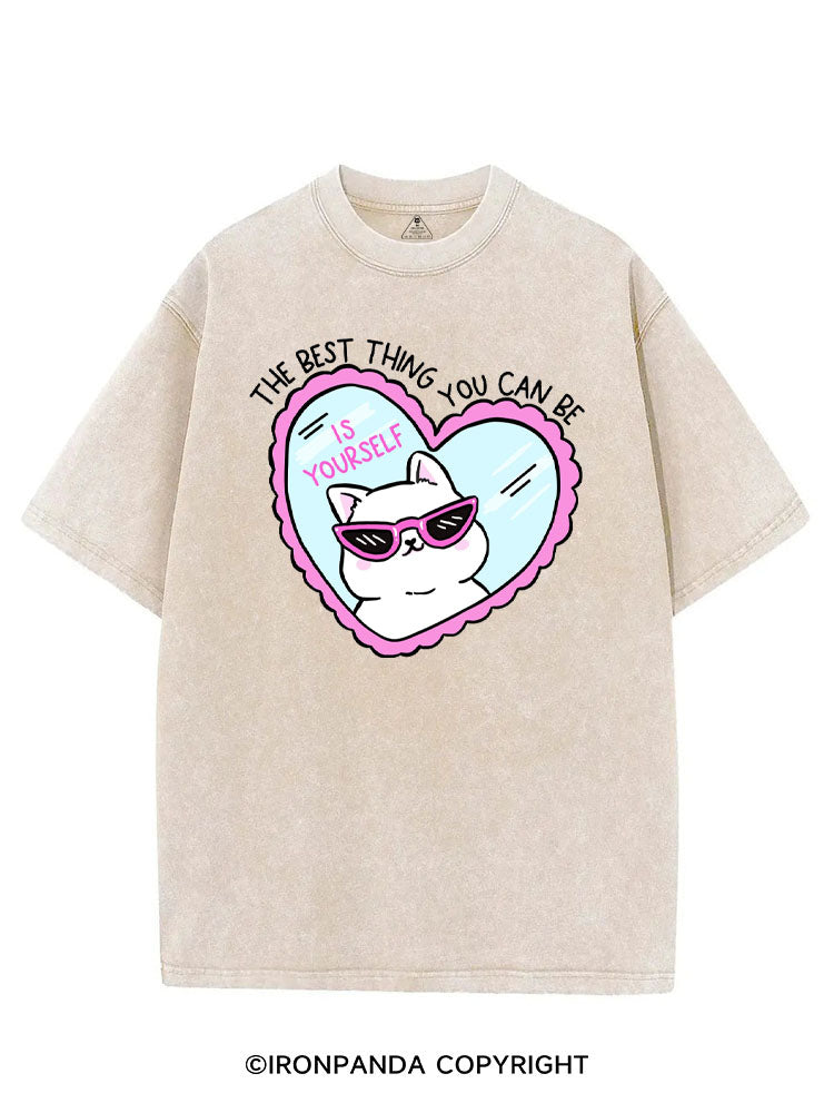 THE BEST THING YOU CAN BE IS YOURSELF VINTAGE GYM SHIRT