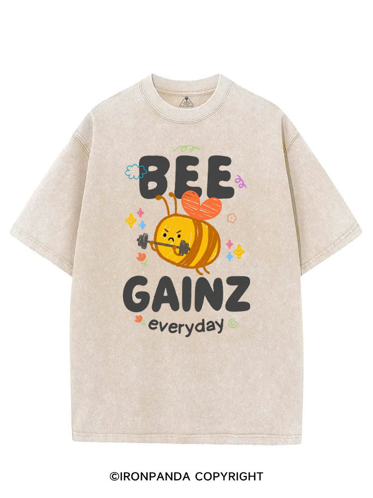 BEE GAINZ EVERYDAY VINTAGE GYM SHIRT