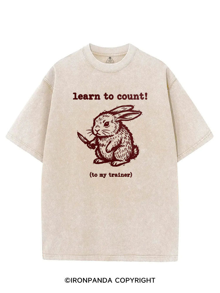 LEARN TO COUNT! (TO MY TRAINER) VINTAGE GYM SHIRT