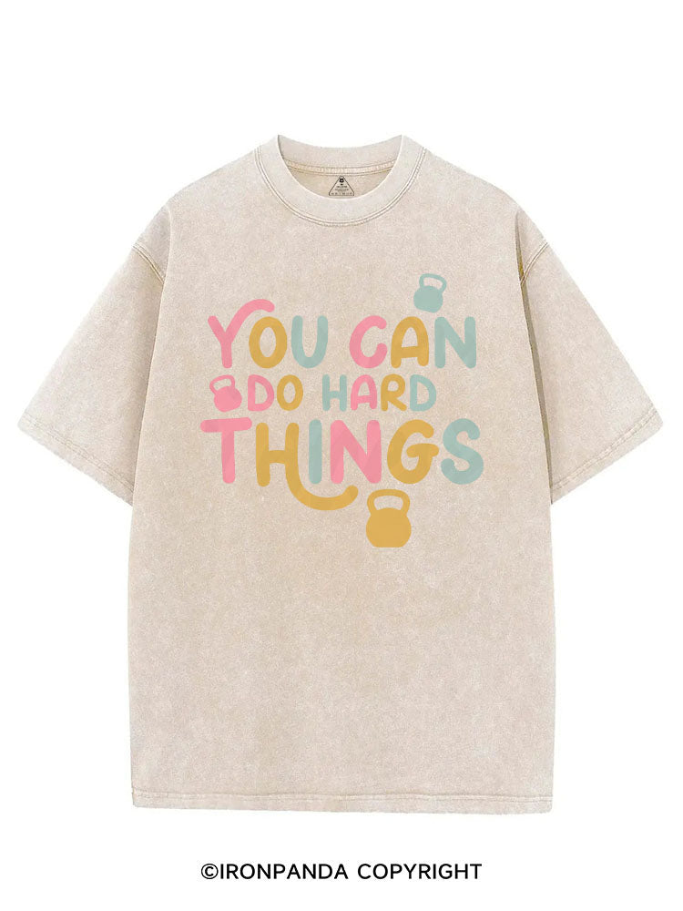 YOU CAN DO HARD THINGS VINTAGE GYM SHIRT