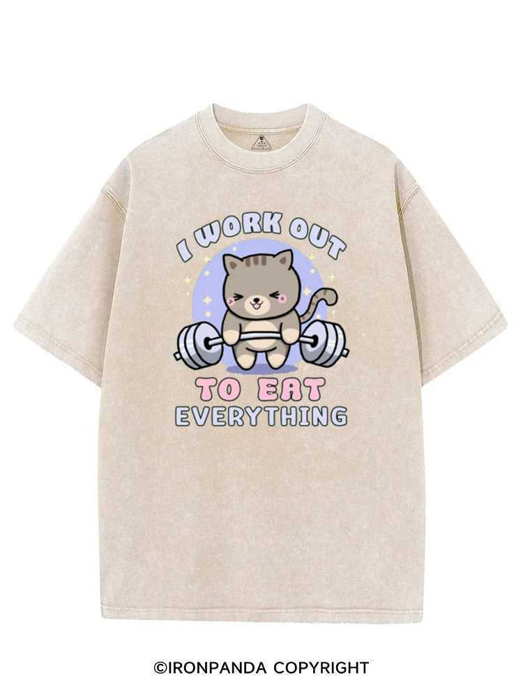 I WORK OUT TO EAT EVERYTHING VINTAGE GYM SHIRT