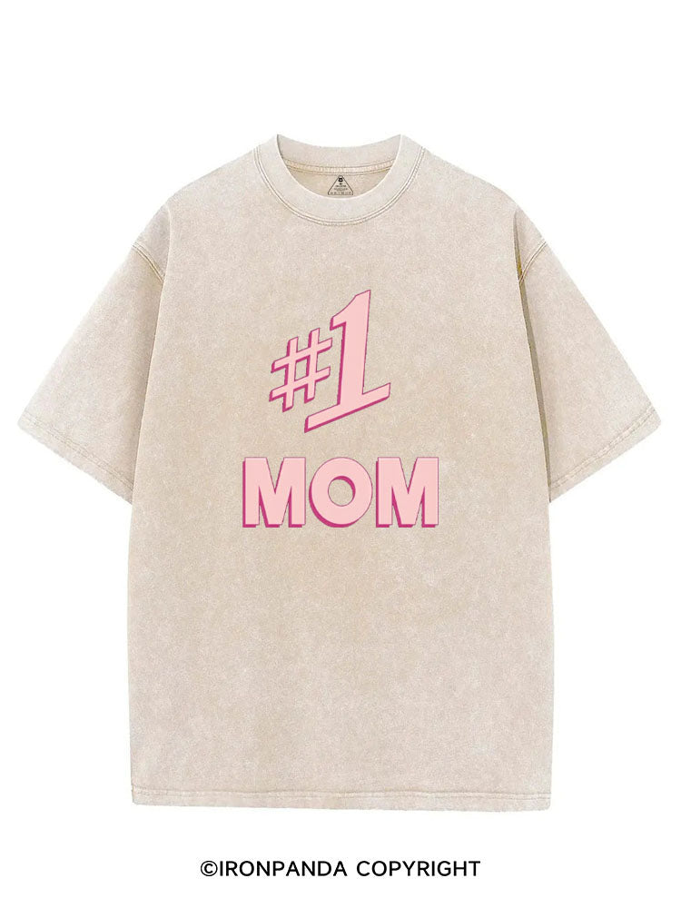 #1 MOM VINTAGE GYM SHIRT