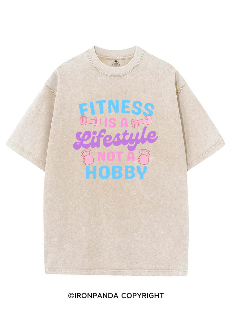 FITNESS IS A LIFESTYLE NOT A HOBBY VINTAGE GYM SHIRT