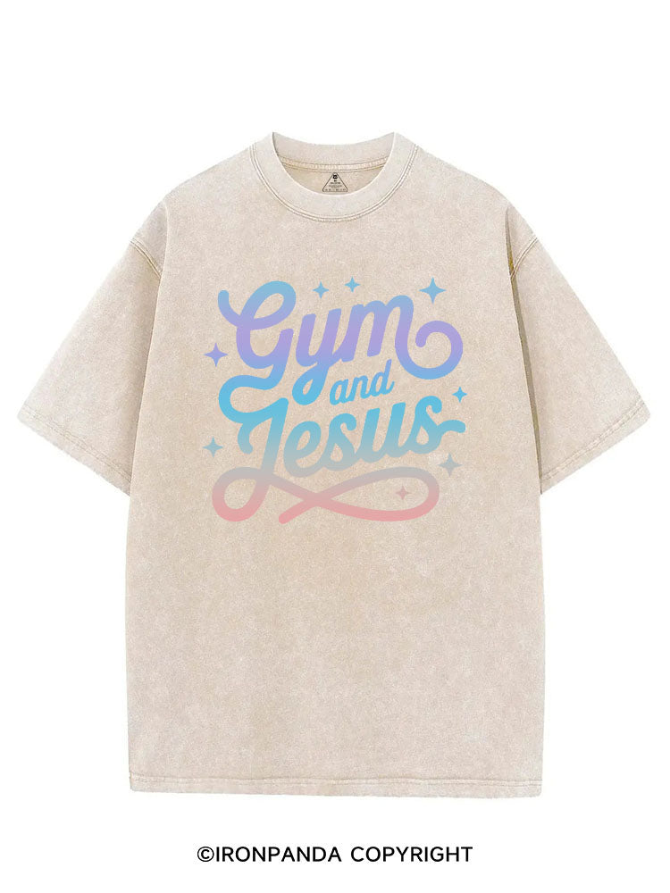 GYM AND JESUS VINTAGE GYM SHIRT