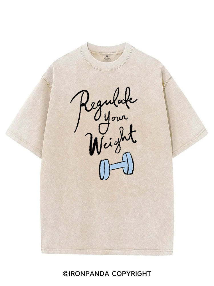 REGULATE YOUR WEIGHT VINTAGE GYM SHIRT