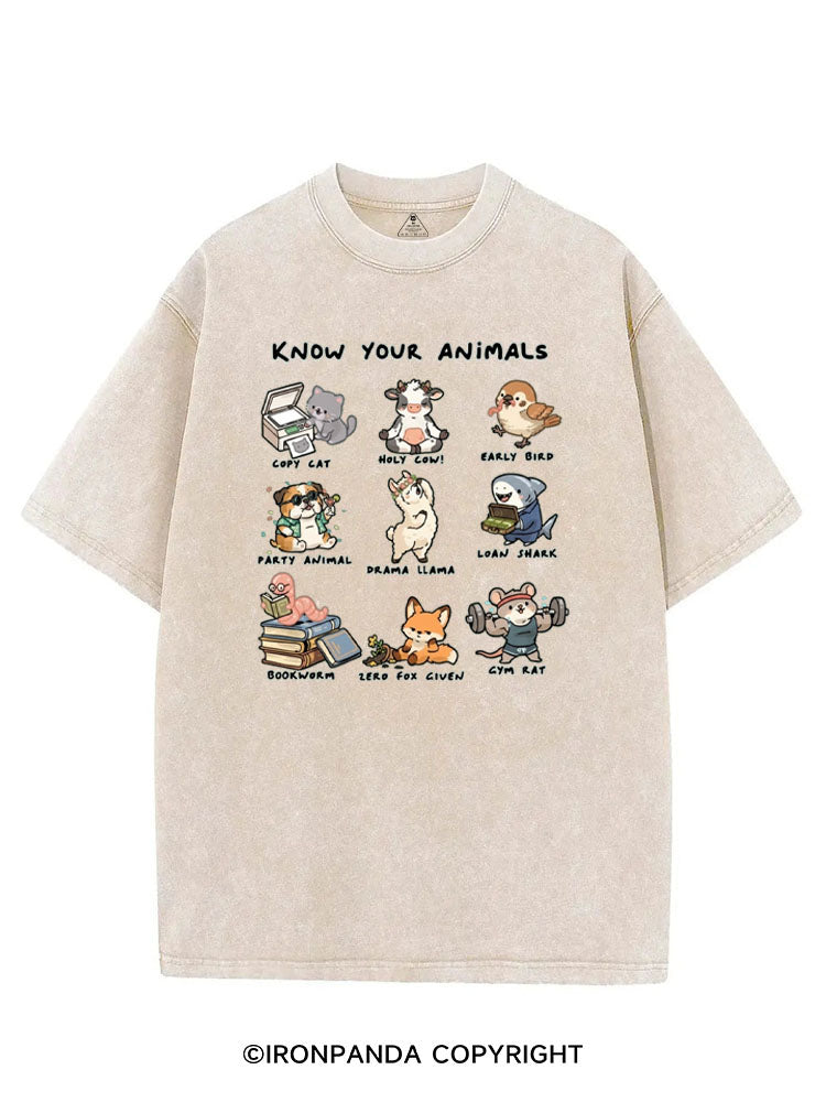 KNOW YOUR ANIMALS VINTAGE GYM SHIRT