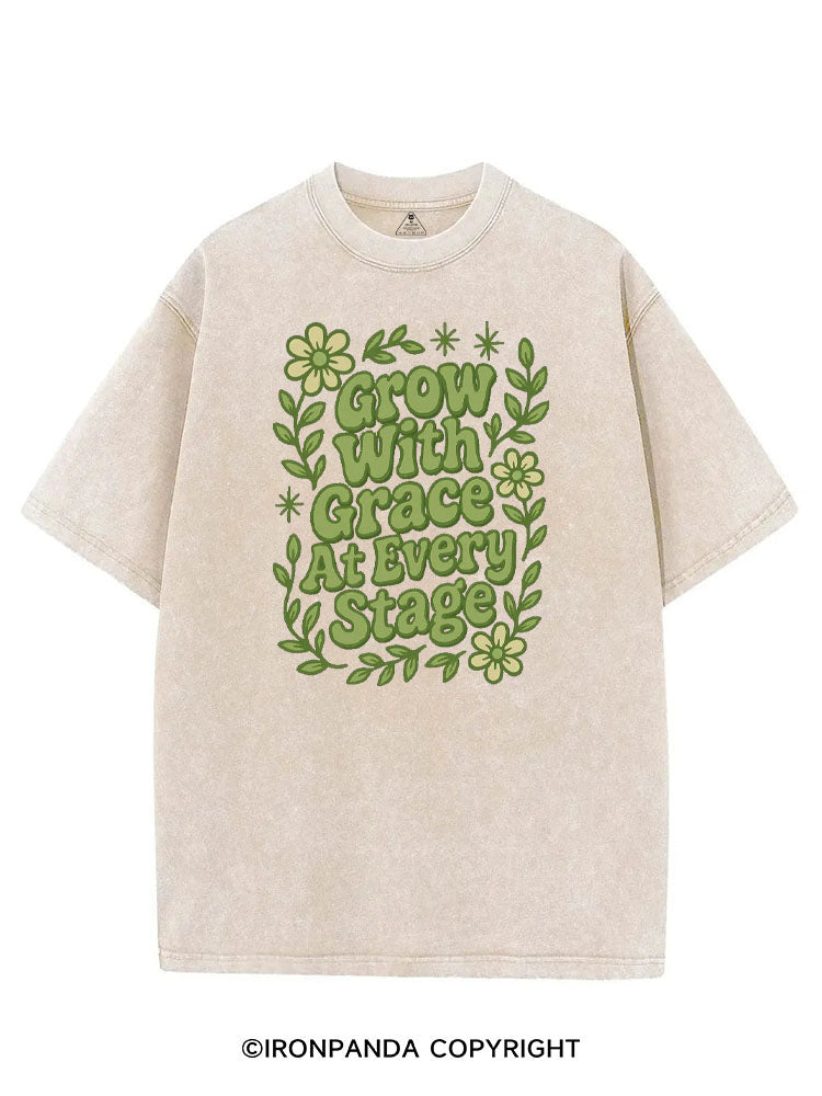 GROW WITH GRACE AT EVERY STAGE VINTAGE GYM SHIRT