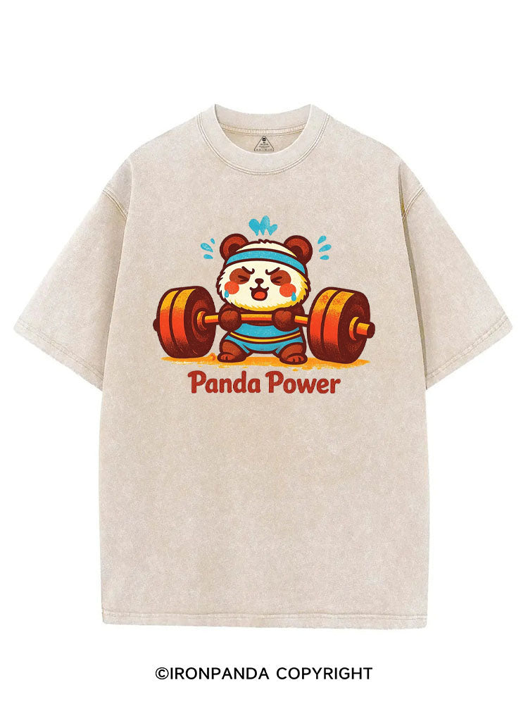PANDA POWER VINTAGE GYM SHIRT