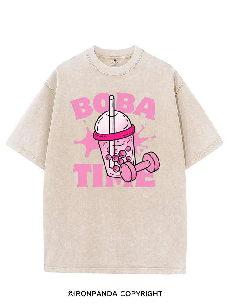 BOBA TIME VINTAGE GYM SHIRT