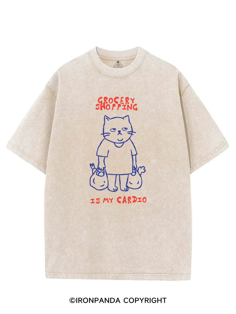 GROCERY SHOPPING IS MY CARDIO VINTAGE GYM SHIRT