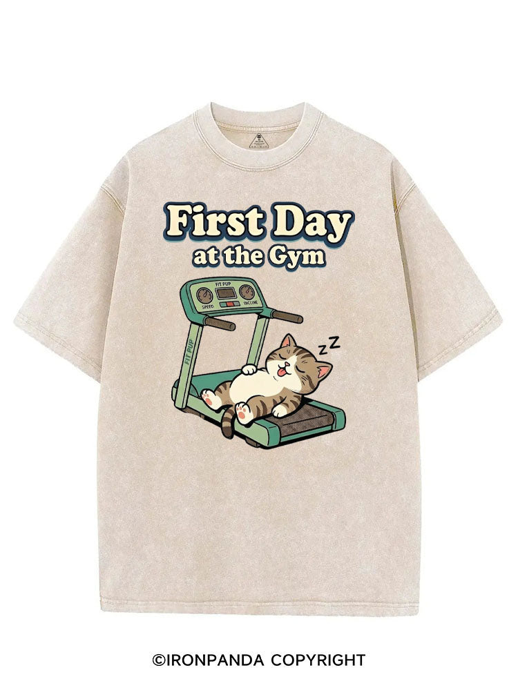 FIRST DAY AT THE GYM VINTAGE GYM SHIRT