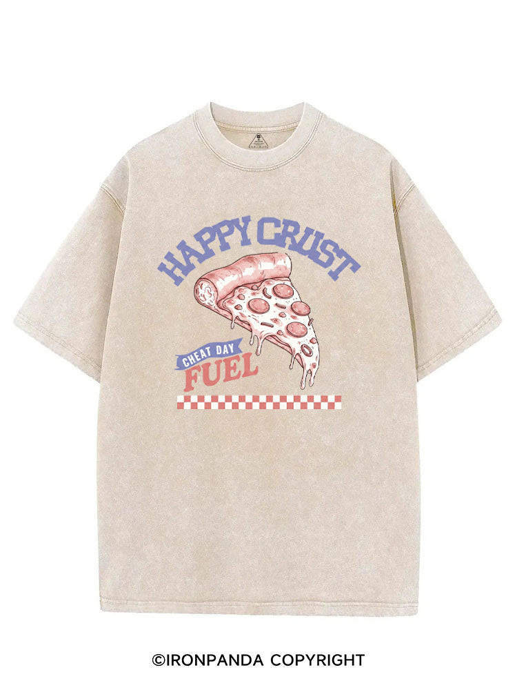 HAPPY CRUST CHEAT DAY FUEL VINTAGE GYM SHIRT