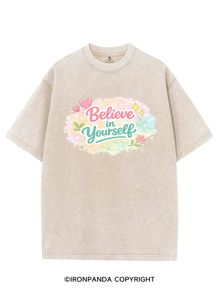 BELIEVE IN YOURSELF VINTAGE GYM SHIRT