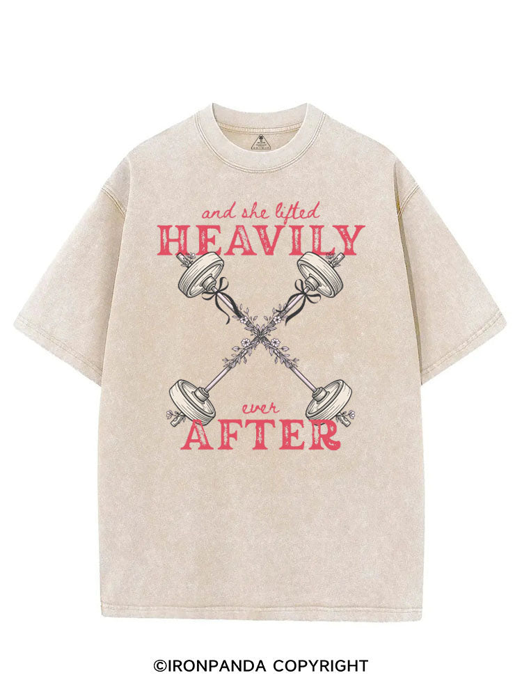 AND SHE LIFTED HEAVILY EVER AFTER VINTAGE GYM SHIRT