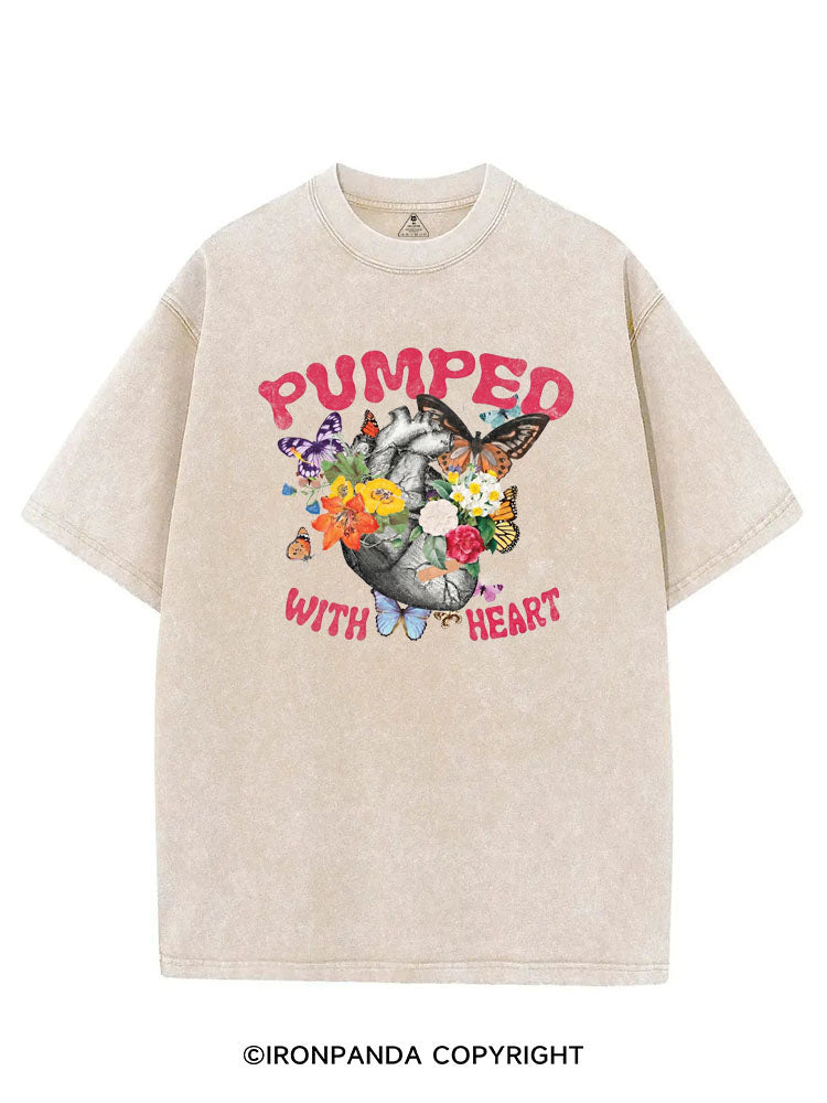PUMPED WITH HEART VINTAGE GYM SHIRT