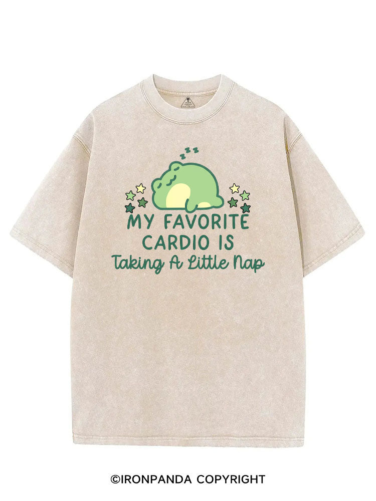 MY FAVORITE CARDIO IS TAKING A LITTLE NAP VINTAGE GYM SHIRT