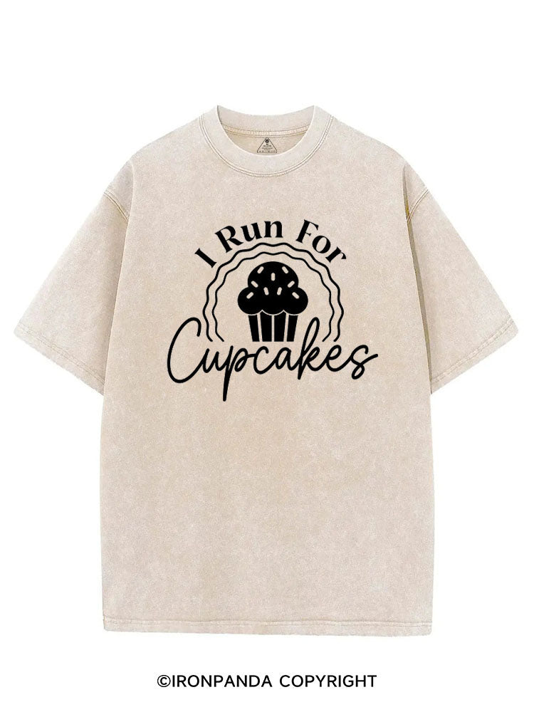 I RUN FOR CUPCAKES VINTAGE GYM SHIRT