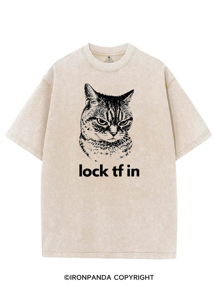 LOCK TF IN VINTAGE GYM SHIRT