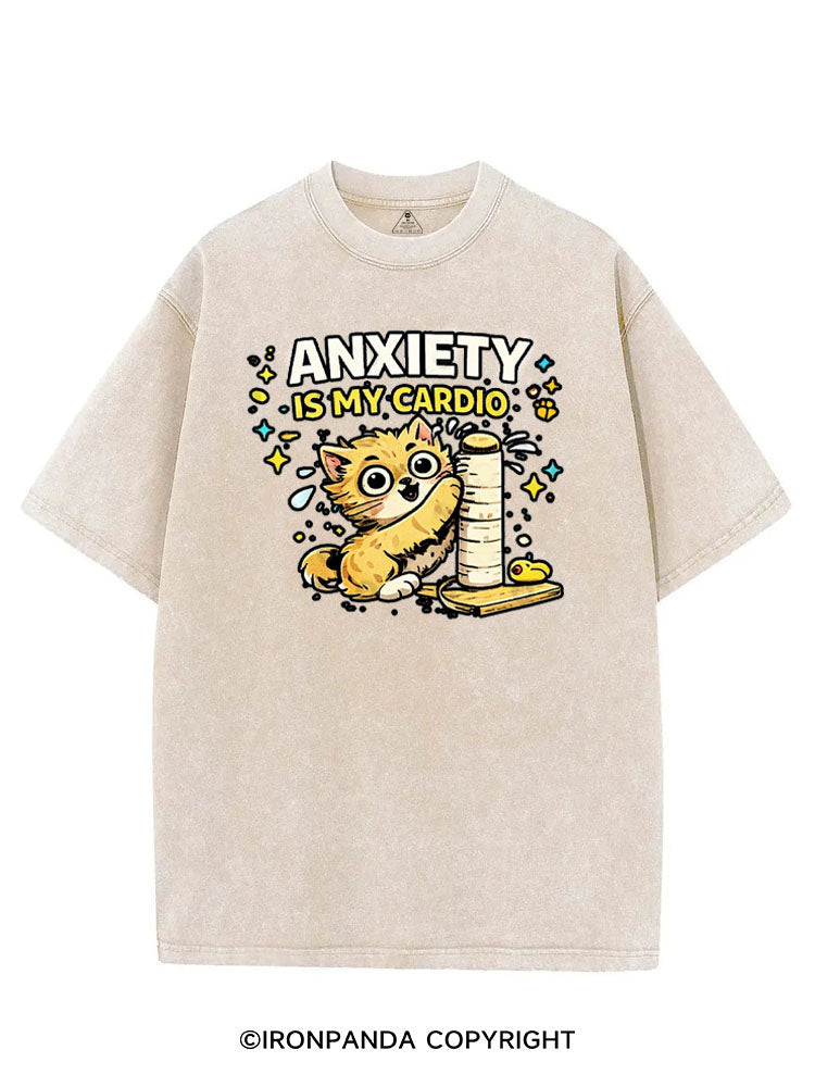 ANXIETY IS MY CARDIO VINTAGE GYM SHIRT