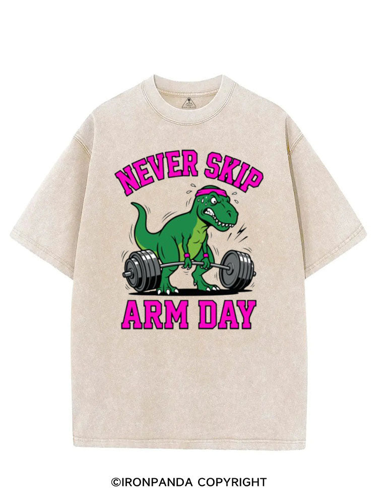 NEVER SKIP ARM DAY VINTAGE GYM SHIRT