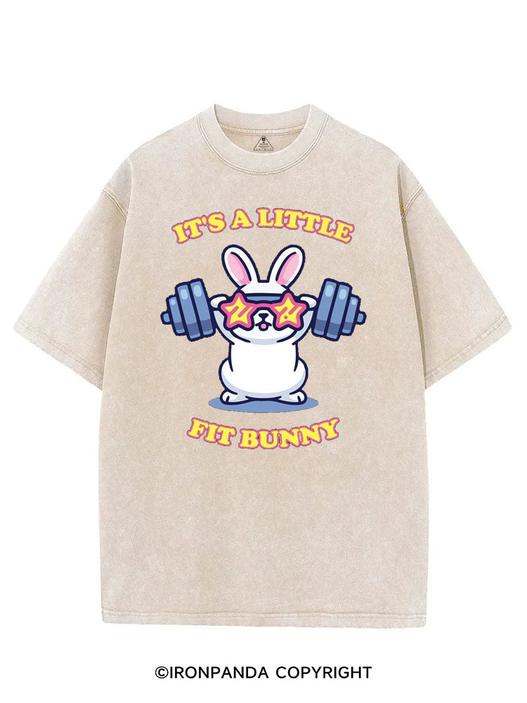 IT'S A LITTLE FIT BUNNY VINTAGE GYM SHIRT