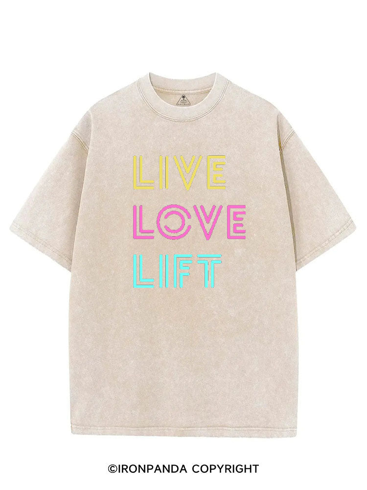 LIVE LOVE LIFT WORKOUT VINTAGE GYM SHIRT