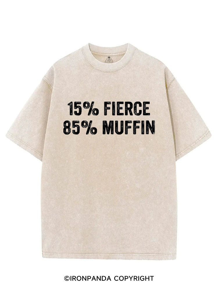 15% FIERCE 85% MUFFIN VINTAGE GYM SHIRT