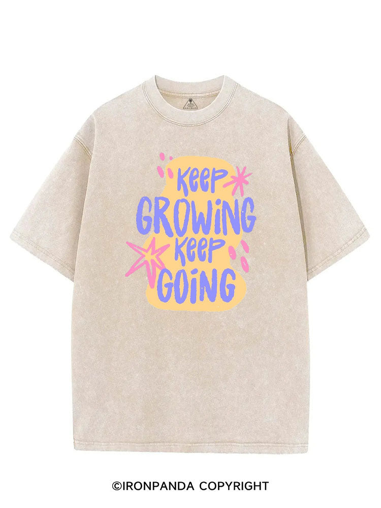 KEEP GROWING KEEP GOING VINTAGE GYM SHIRT