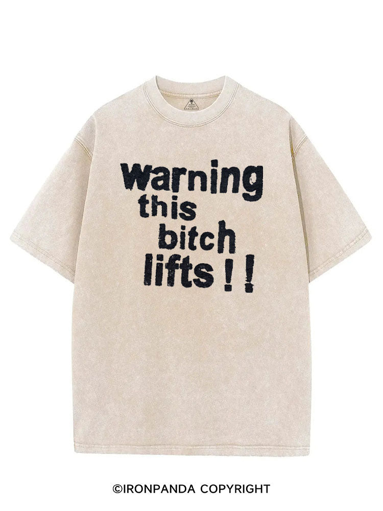WARNING THIS BITCH LIFTS!! VINTAGE GYM SHIRT