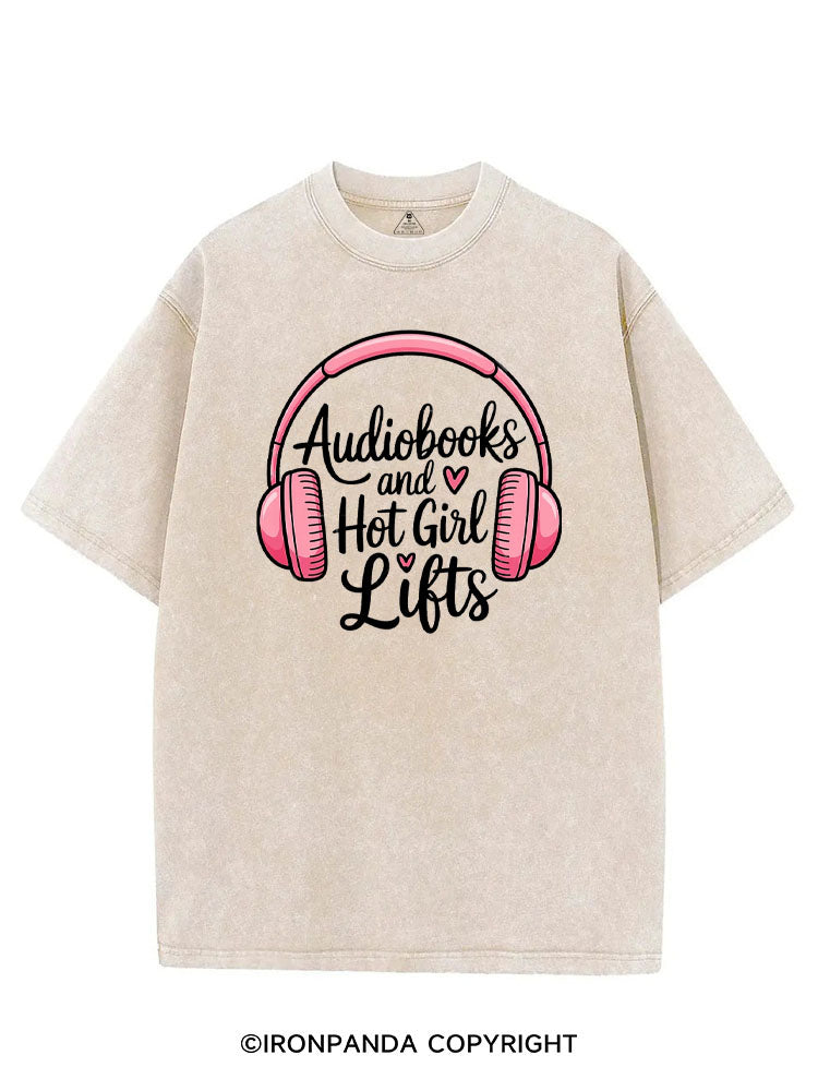 AUDIOBOOKS AND HOT GIRL LIFTS VINTAGE GYM SHIRT