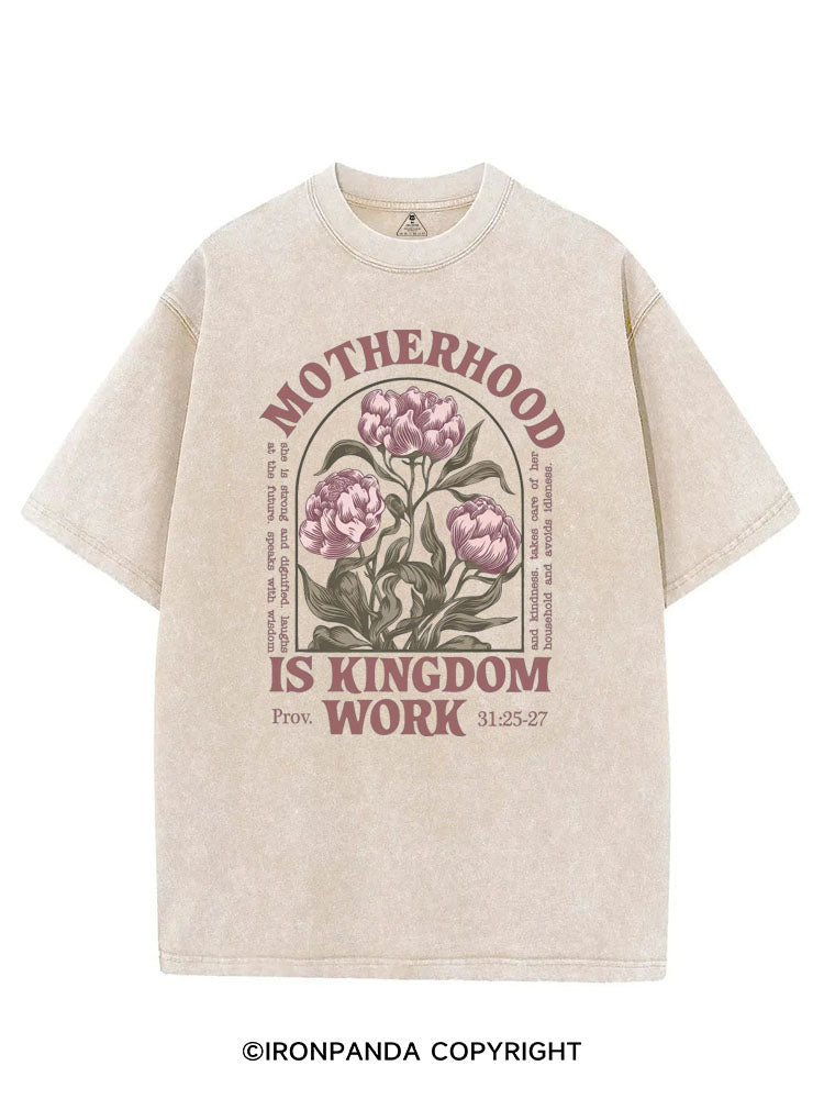MOTHERHOOD IS KINGDOM WORK VINTAGE GYM SHIRT