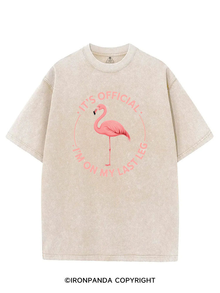 IT'S OFFICIAL I'M ON MY LAST LEG VINTAGE GYM SHIRT