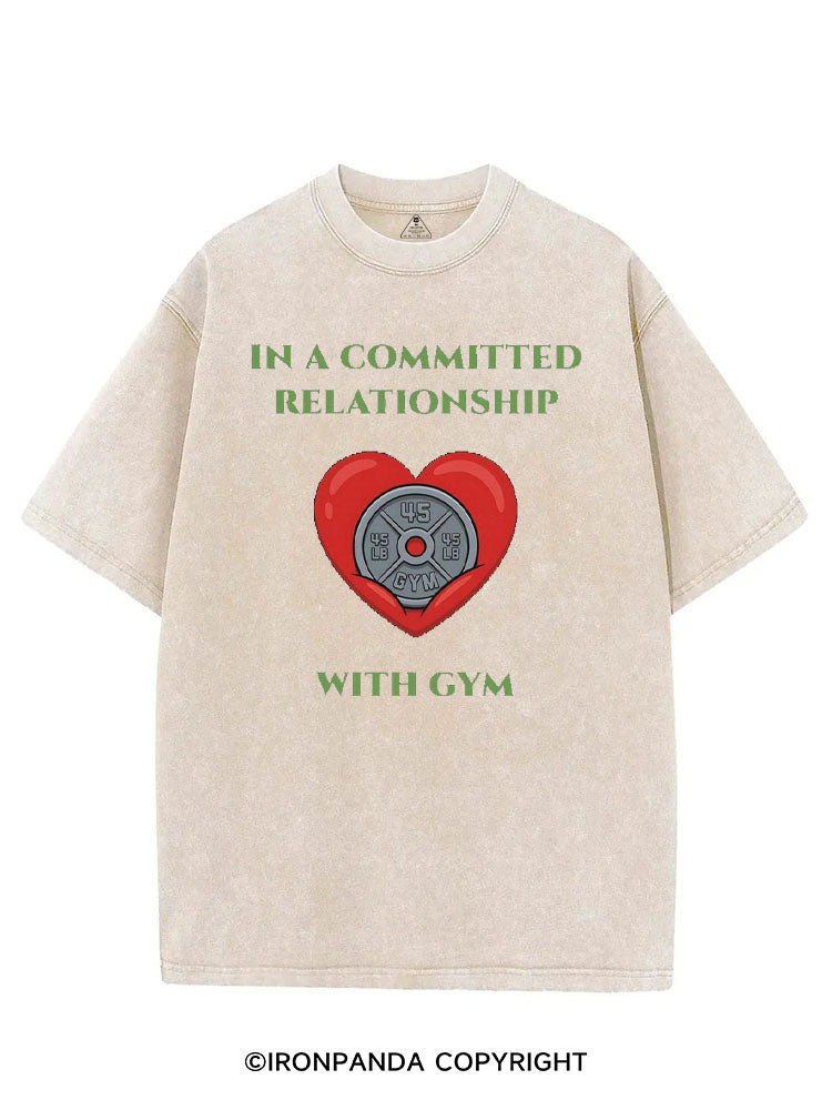 IN A COMMITTED WITH GYM VINTAGE GYM SHIRT