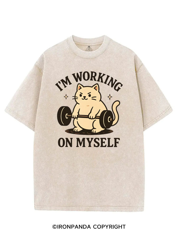 I'M WORKING ON MYSELF VINTAGE GYM SHIRT