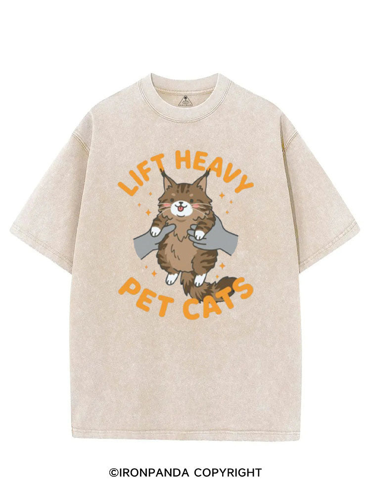 LIFT HEAVY PET CATS VINTAGE GYM SHIRT