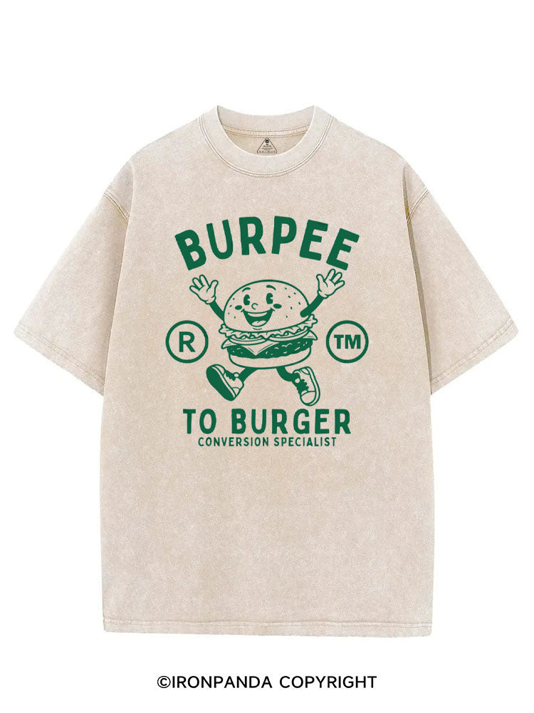 BURPEE TO BURGER CONVERSION SPECIALIST VINTAGE GYM SHIRT