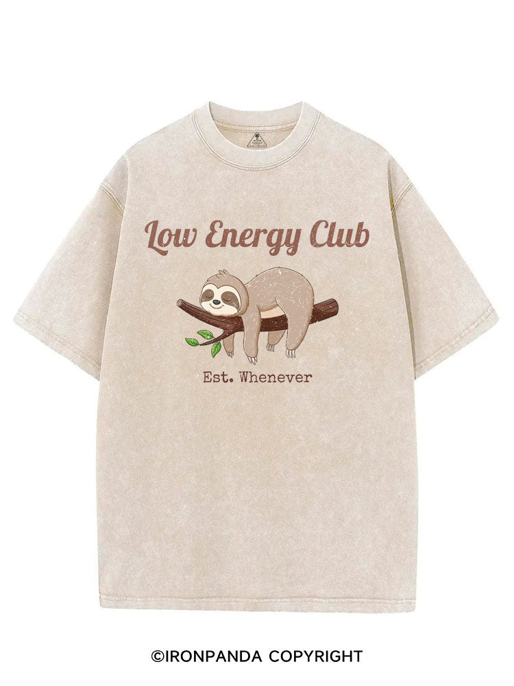 LOW ENERGY CLUB EST. WHENEVER VINTAGE GYM SHIRT