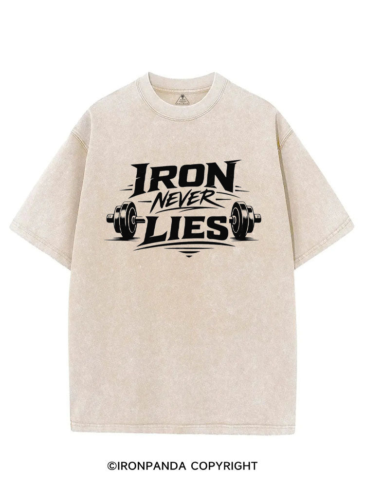 IRON NEVER LIES VINTAGE GYM SHIRT
