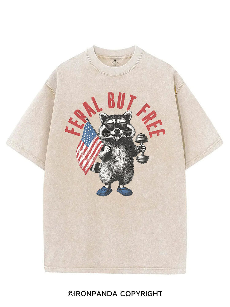 FERAL BUT FREE VINTAGE GYM SHIRT