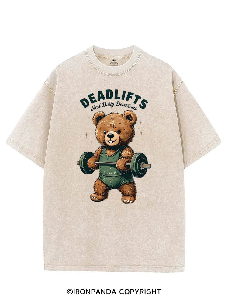 DEADLIFTS AND DAILY DEVOTIONS VINTAGE GYM SHIRT
