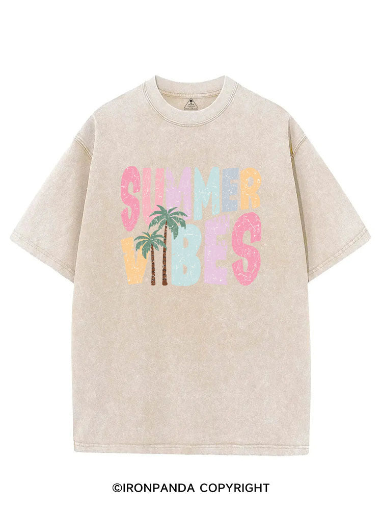 SUMMER VIBES VINTAGE GYM SHIRT