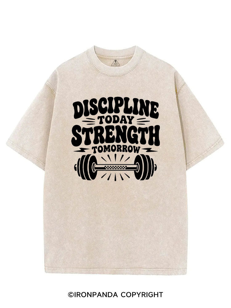 DISCIPLINE TODAY STRENGTH TOMORROW VINTAGE GYM SHIRT