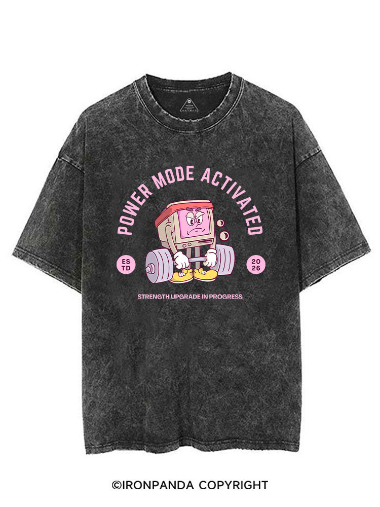 POWER MODE ACTIVATED STRENGTH UPGRADE IN PROGRESS VINTAGE GYM SHIRT