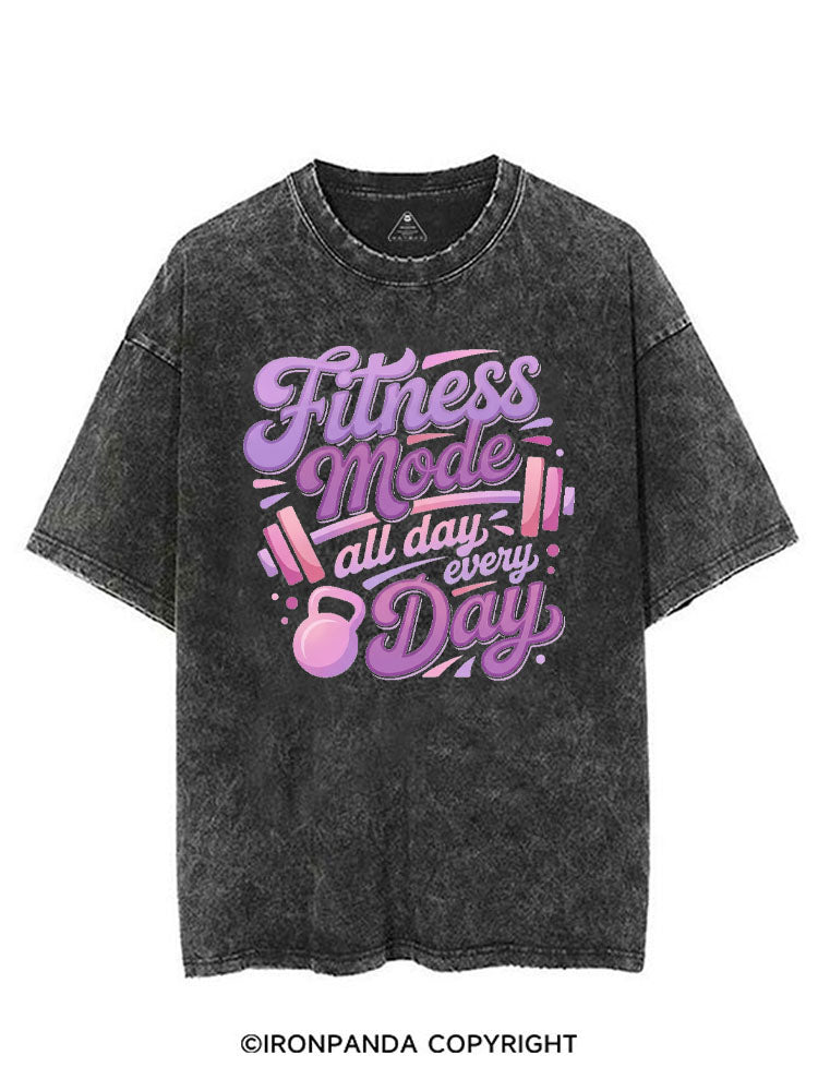 FITNESS MODE ALL DAY EVERY DAY VINTAGE GYM SHIRT