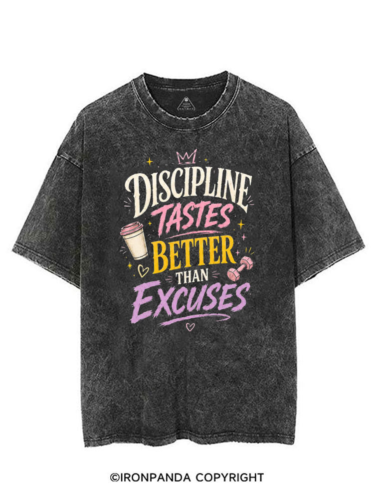 DISCIPLINE TASTES BETTER THAN EXCUSES VINTAGE GYM SHIRT